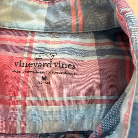 Vineyard Vines Boys Shirt - Pink and Blue - Picture 2 of 2
